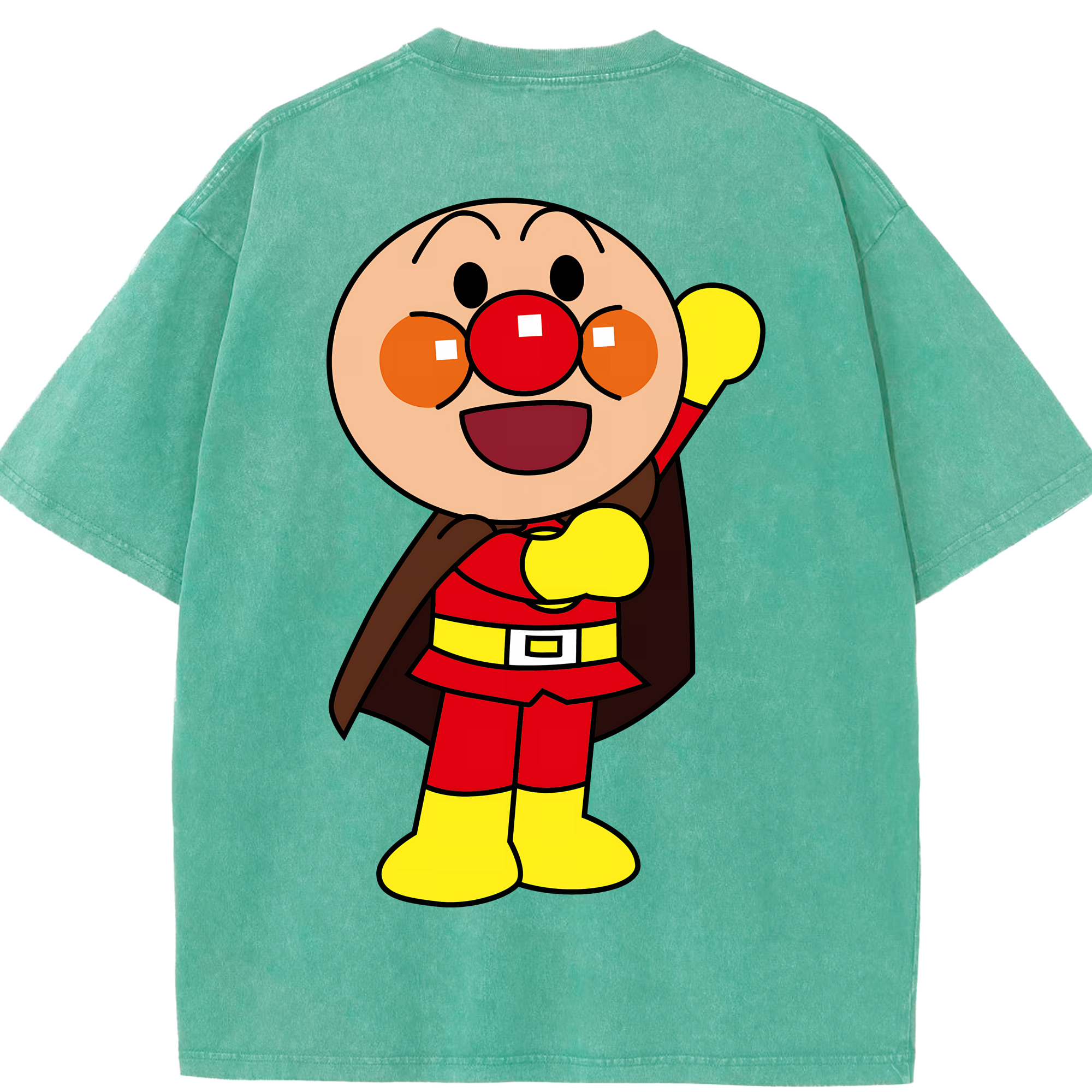 （画像用） アンパンマン Anpanman 綿100% ヴィンテージ風 半袖Tシャツ（背面プリント）